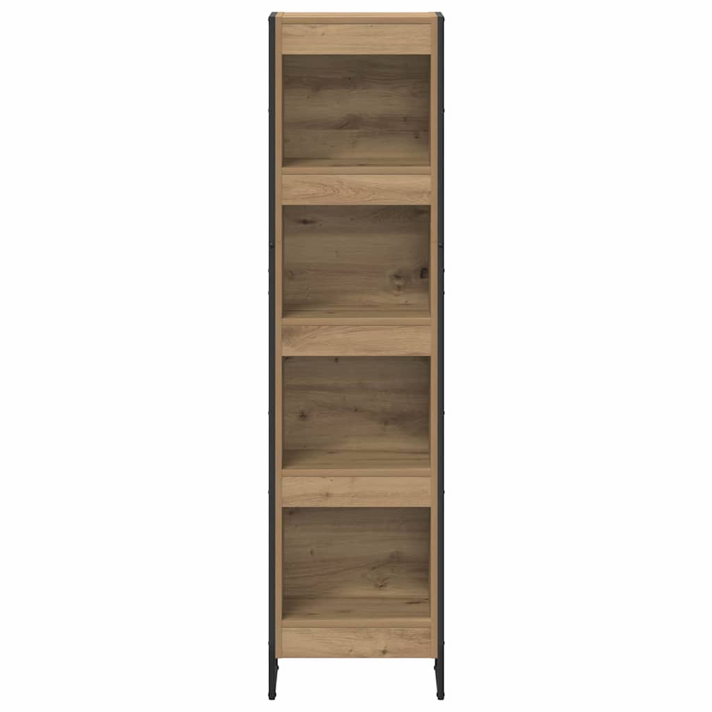 vidaXL Book Cabinet 40 x 30 x 155 cm Engineered Wood Artisian Oak 5