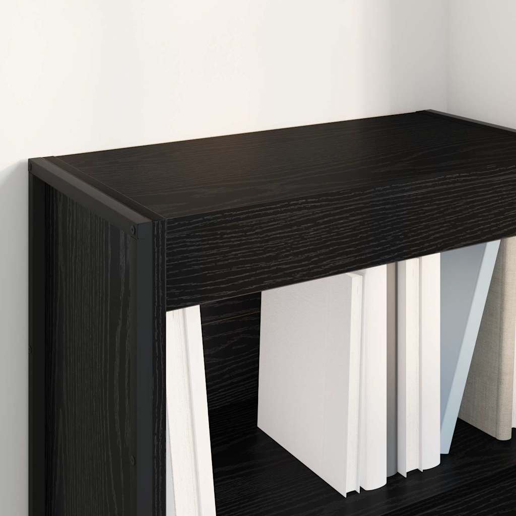 vidaXL Book Cabinet 60 x 30 x 86.5 cm Engineered Wood Black Oak 4