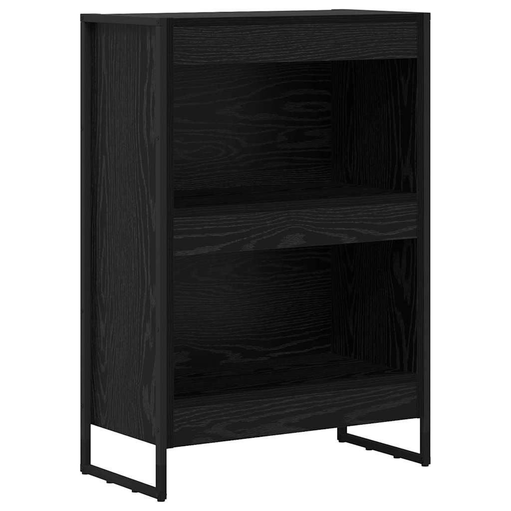 vidaXL Book Cabinet 60 x 30 x 86.5 cm Engineered Wood Black Oak 2