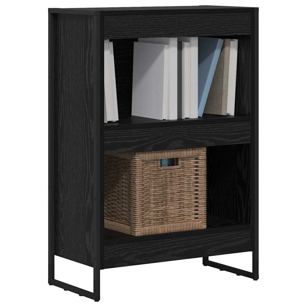 vidaXL Book Cabinet 60 x 30 x 86.5 cm Engineered Wood Black Oak 3