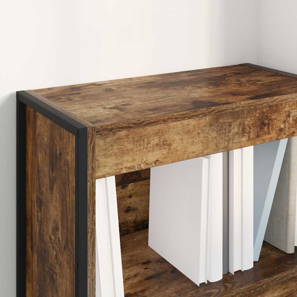 vidaXL Book Cabinet 60 x 30 x 86.5 cm Engineered Wood Smoke Oak 4
