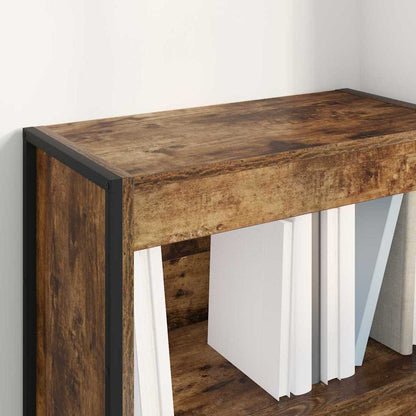 vidaXL Book Cabinet 60 x 30 x 86.5 cm Engineered Wood Smoke Oak 4