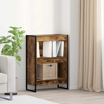 vidaXL Book Cabinet 60 x 30 x 86.5 cm Engineered Wood Smoke Oak 1