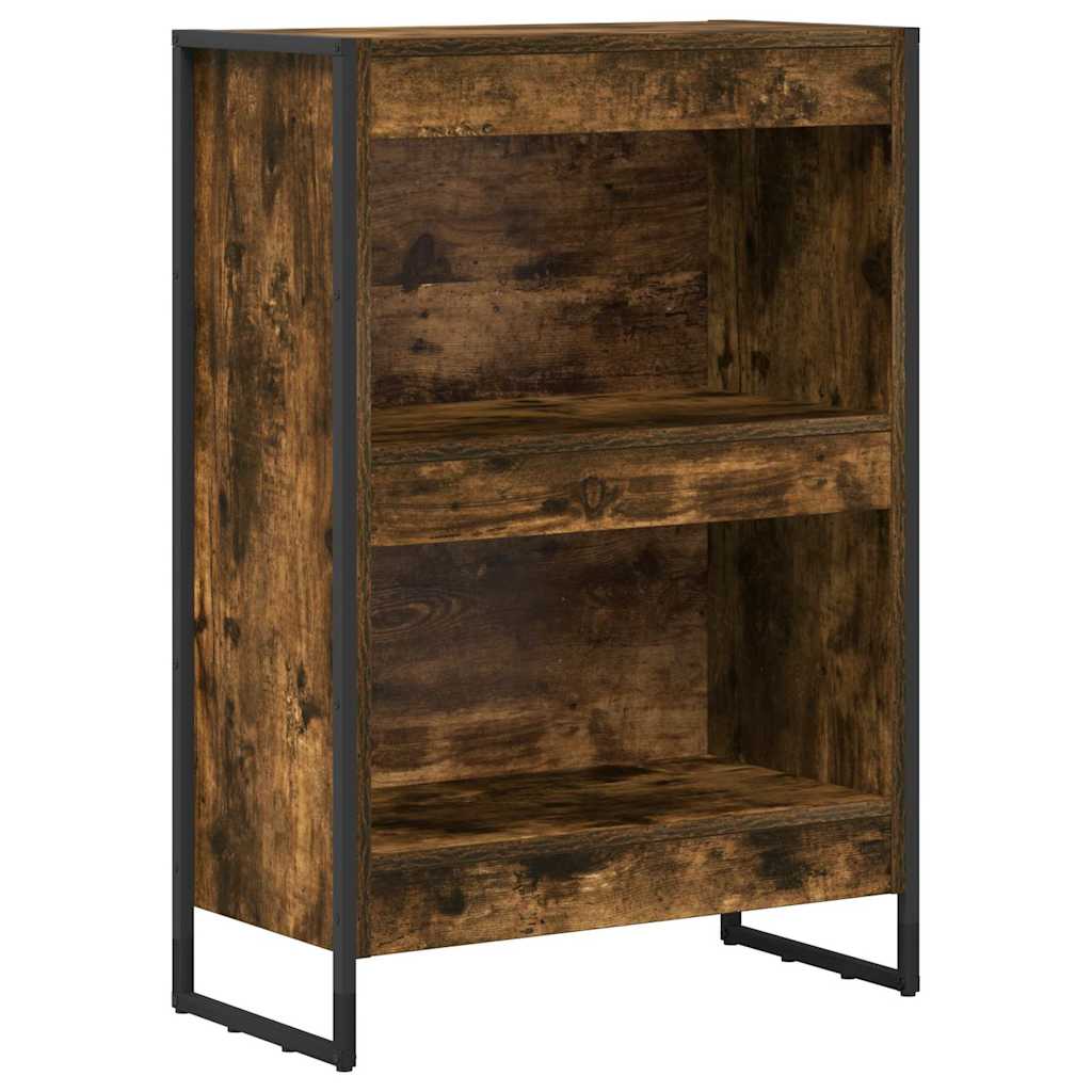 vidaXL Book Cabinet 60 x 30 x 86.5 cm Engineered Wood Smoke Oak 2