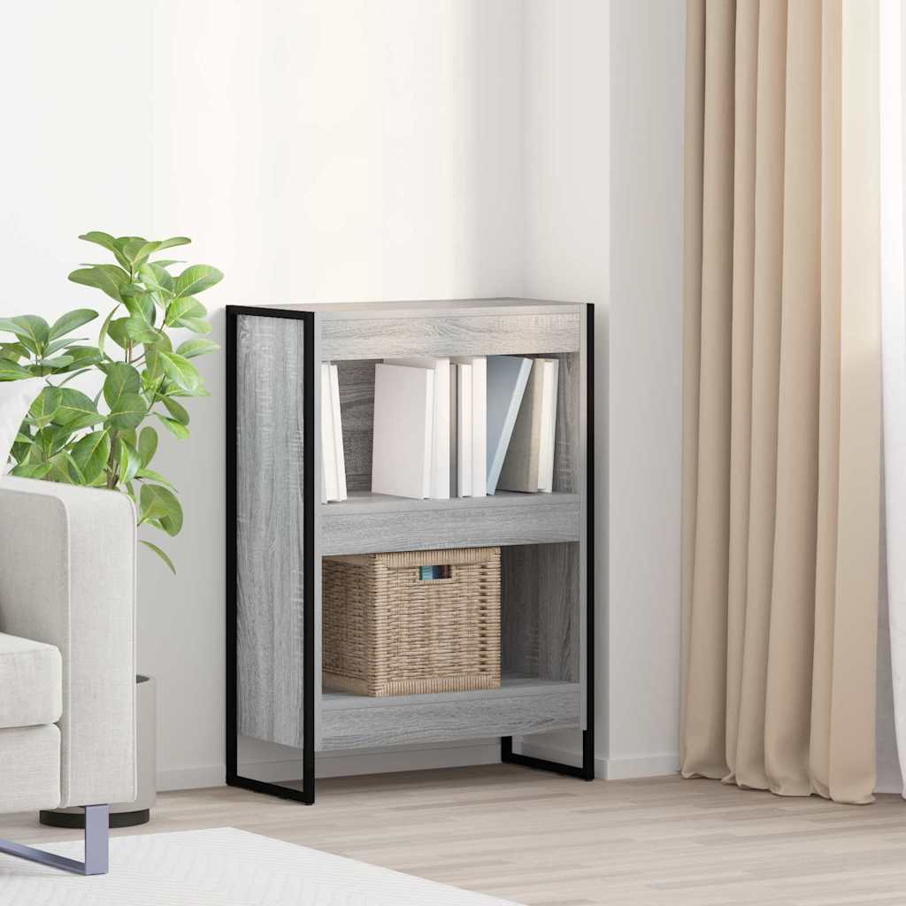 vidaXL Book Cabinet 60 x 30 x 86.5 cm Engineered Wood Grey Sonoma 1
