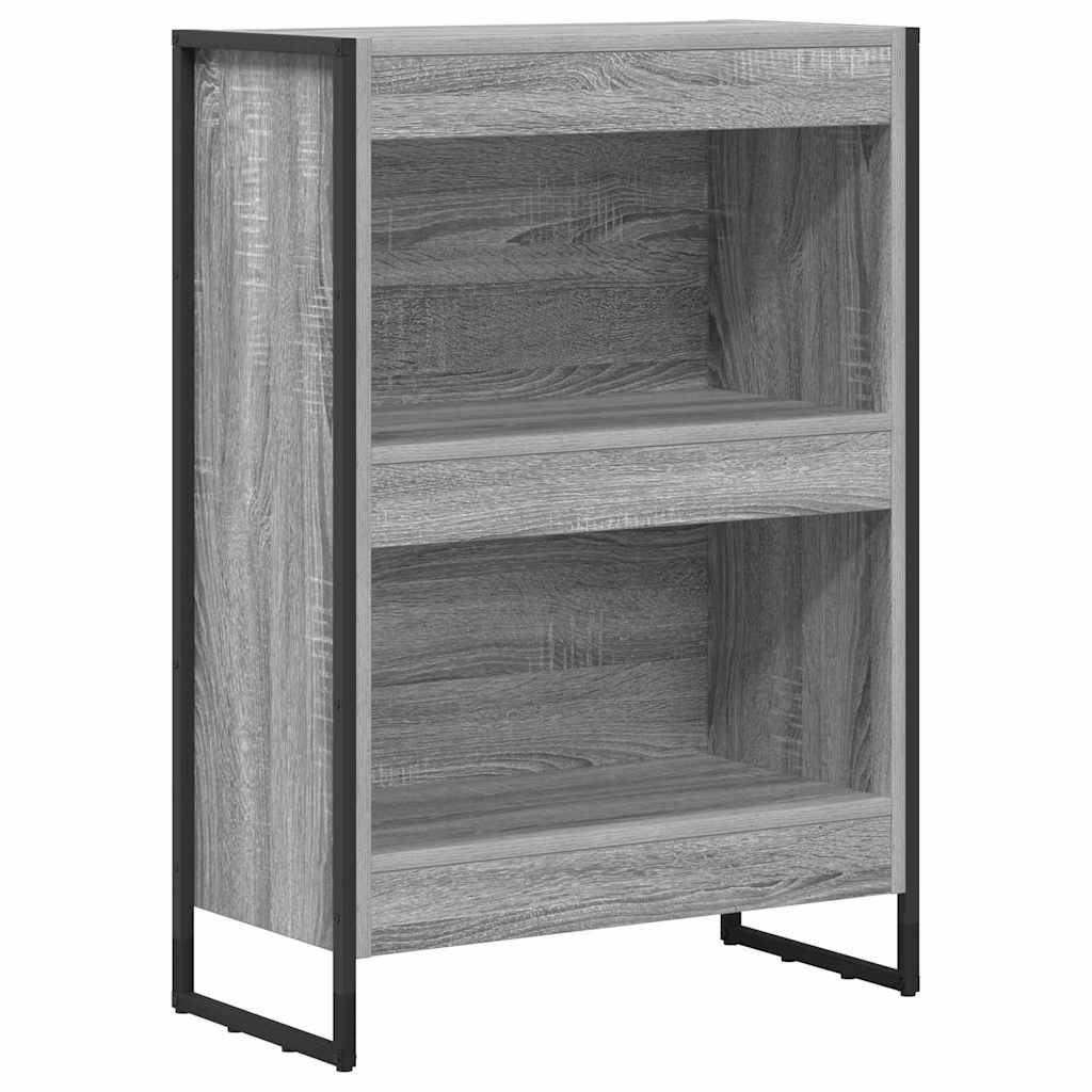 vidaXL Book Cabinet 60 x 30 x 86.5 cm Engineered Wood Grey Sonoma 2
