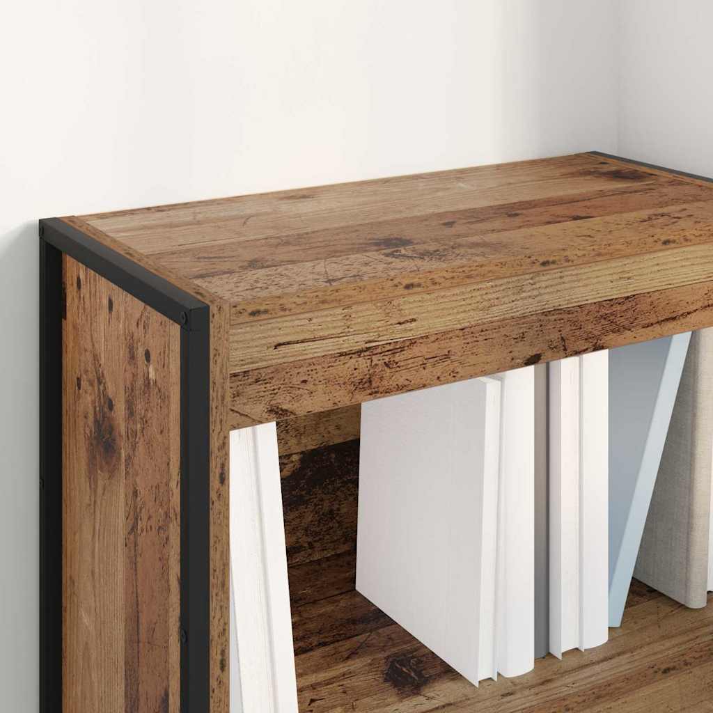 vidaXL Book Cabinet 60 x 30 x 86.5 cm Engineered Wood Old Wood 4