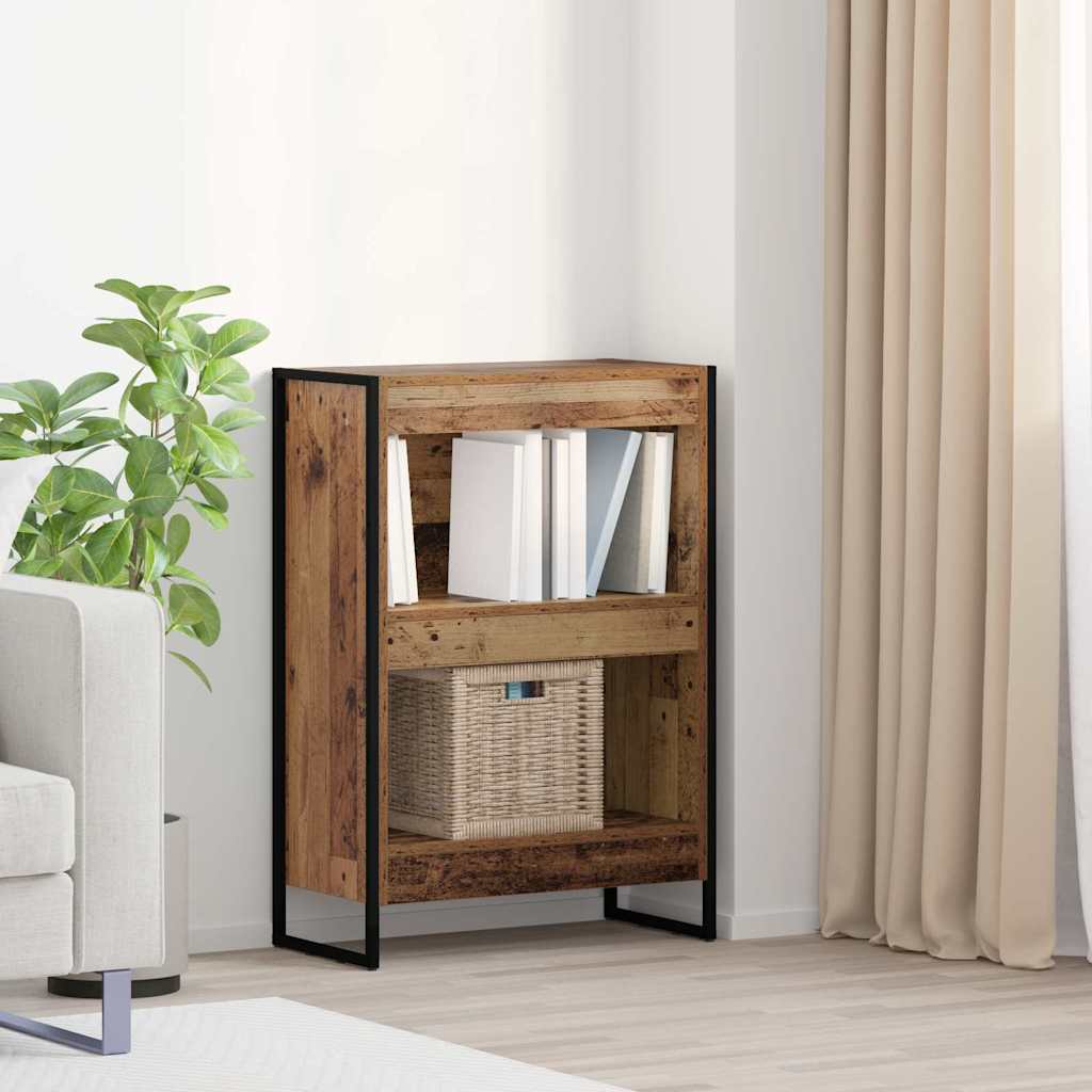 vidaXL Book Cabinet 60 x 30 x 86.5 cm Engineered Wood Old Wood 1