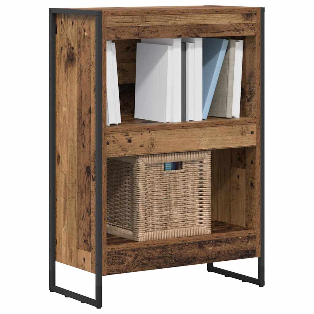 vidaXL Book Cabinet 60 x 30 x 86.5 cm Engineered Wood Old Wood 3