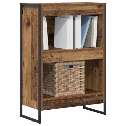 vidaXL Book Cabinet 60 x 30 x 86.5 cm Engineered Wood Old Wood 3