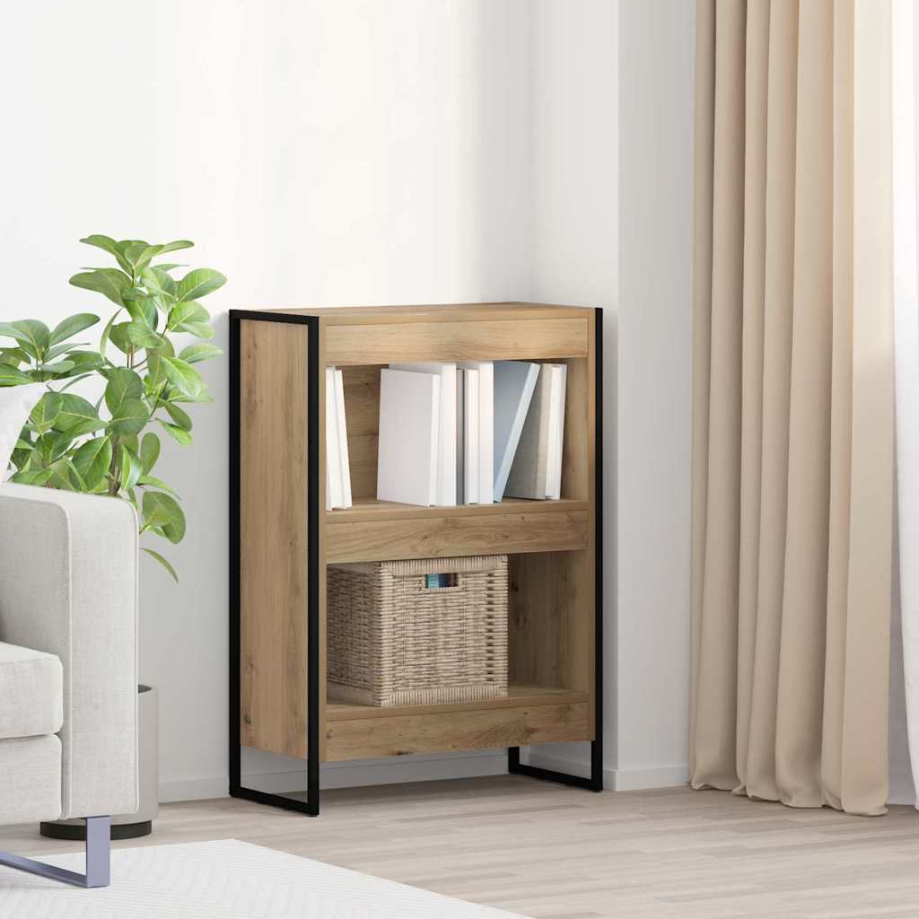 vidaXL Book Cabinet 60 x 30 x 86.5 cm Engineered Wood Artisian Oak 1