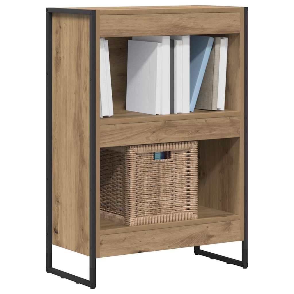 vidaXL Book Cabinet 60 x 30 x 86.5 cm Engineered Wood Artisian Oak 3
