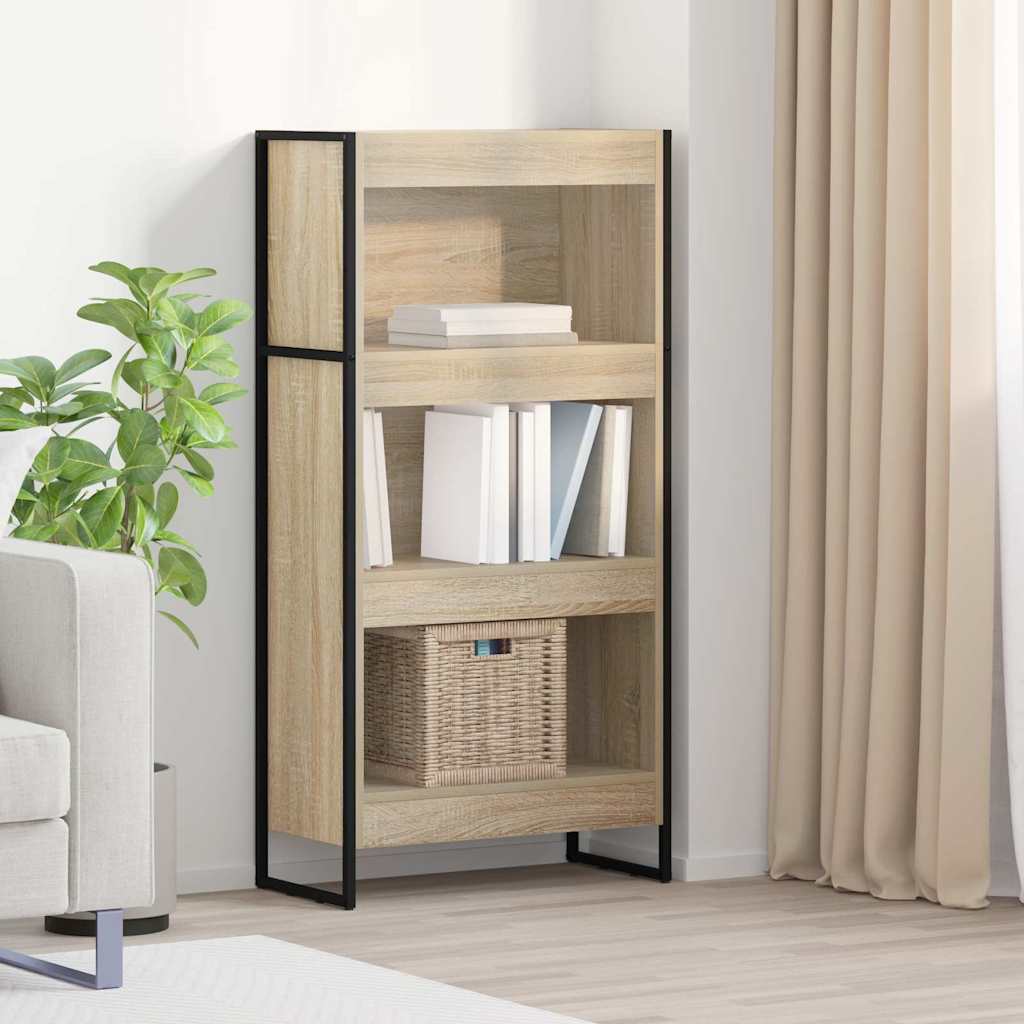 Book Cabinet 60 x 30 x 121 cm Engineered Wood Width 60 cm Height 121 cm Sonoma oak