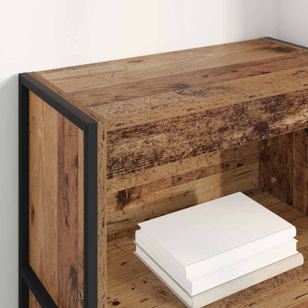 vidaXL Book Cabinet 60 x 30 x 121 cm Engineered Wood Old Wood 4