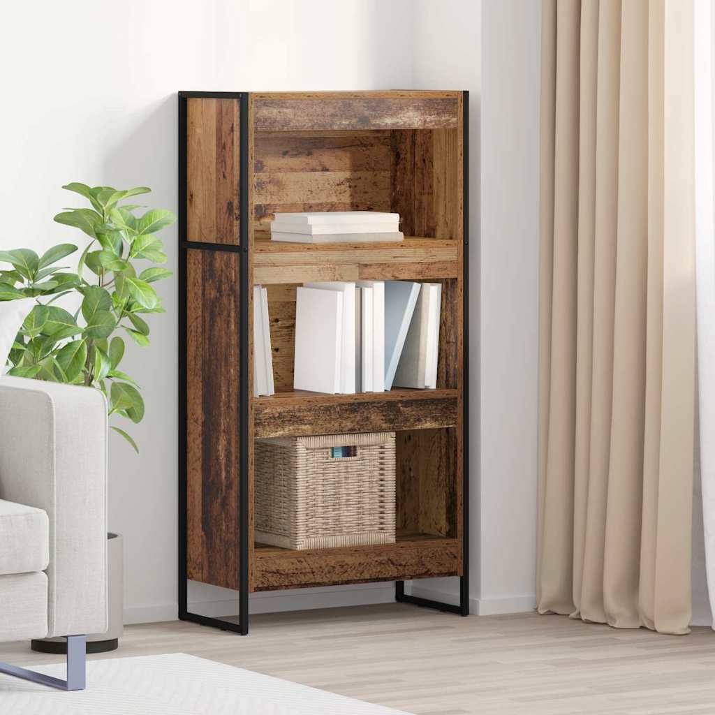 vidaXL Book Cabinet 60 x 30 x 121 cm Engineered Wood Old Wood 1