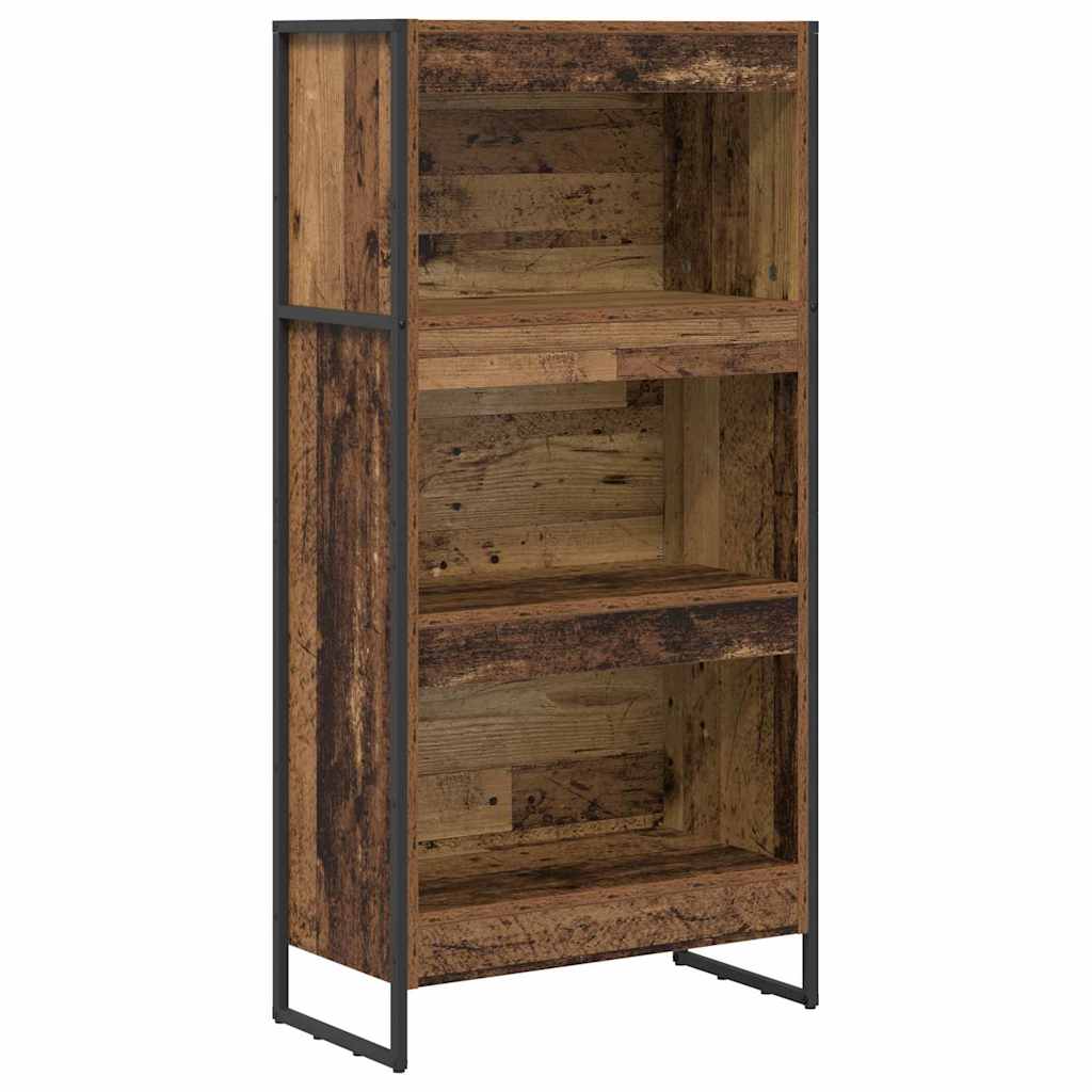 vidaXL Book Cabinet 60 x 30 x 121 cm Engineered Wood Old Wood 2