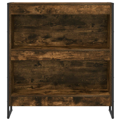 vidaXL Book Cabinet 80 x 30 x 86.5 cm Engineered Wood Smoke Oak 5
