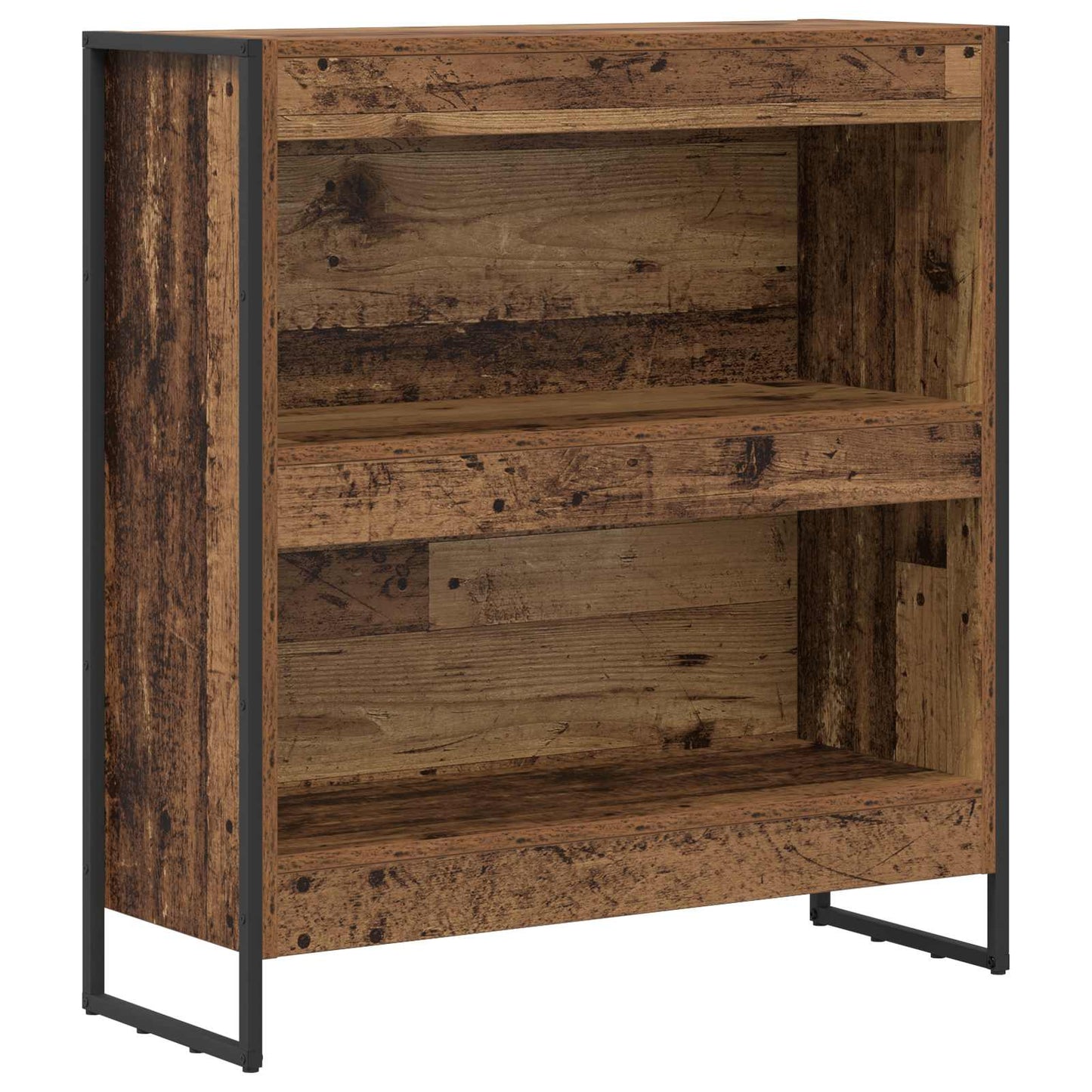 vidaXL Book Cabinet 80 x 30 x 86.5 cm Engineered Wood Old Wood 2