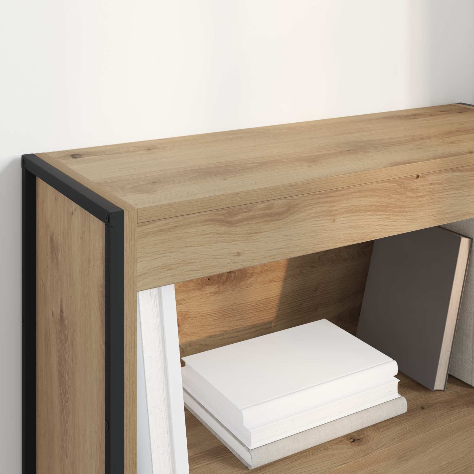 vidaXL Book Cabinet 80 x 30 x 86.5 cm Engineered Wood Artisian Oak 4