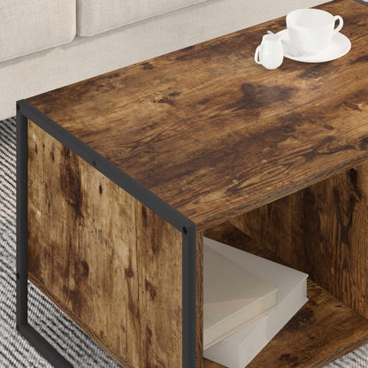 vidaXL Coffee Table Smoke Oak 80 x 50 x 40 cm Engineered Wood 4