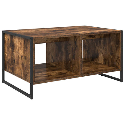 vidaXL Coffee Table Smoke Oak 80 x 50 x 40 cm Engineered Wood 2