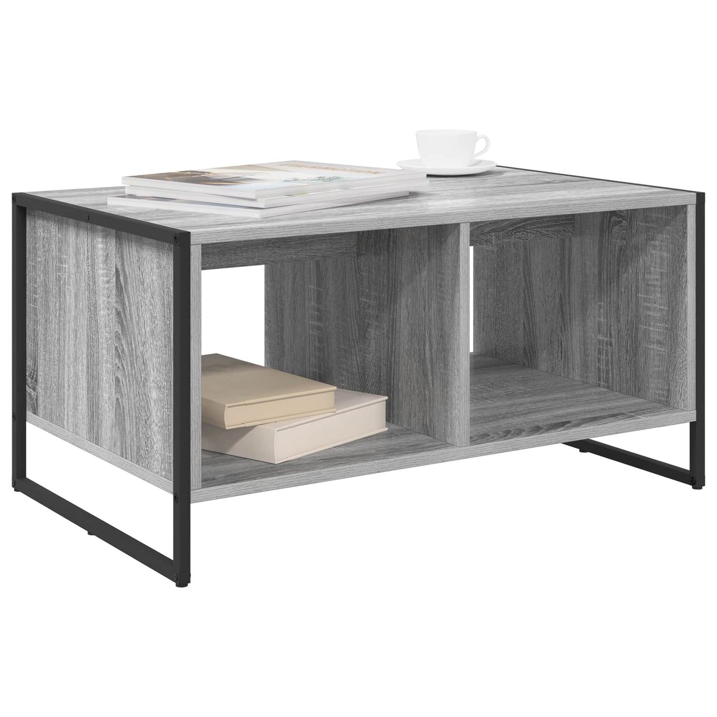 vidaXL Coffee Table Grey Sonoma 80 x 50 x 40 cm Engineered Wood 3