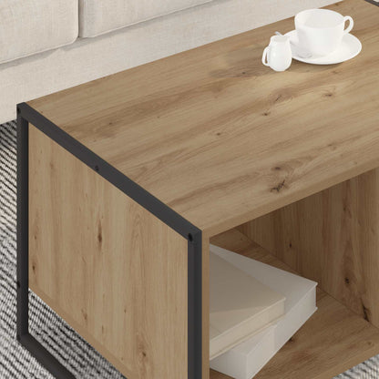 vidaXL Coffee Table Artisian Oak 80 x 50 x 40 cm Engineered Wood 4