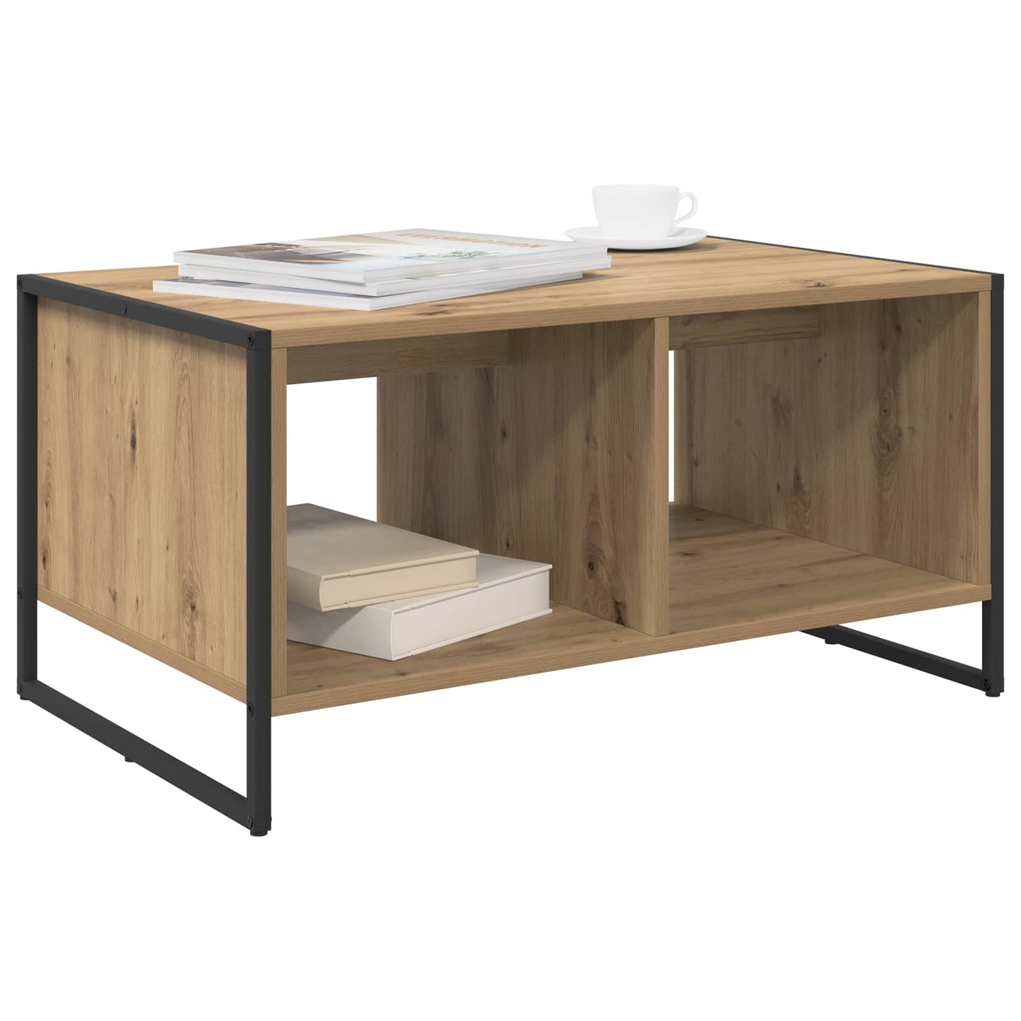 vidaXL Coffee Table Artisian Oak 80 x 50 x 40 cm Engineered Wood 3