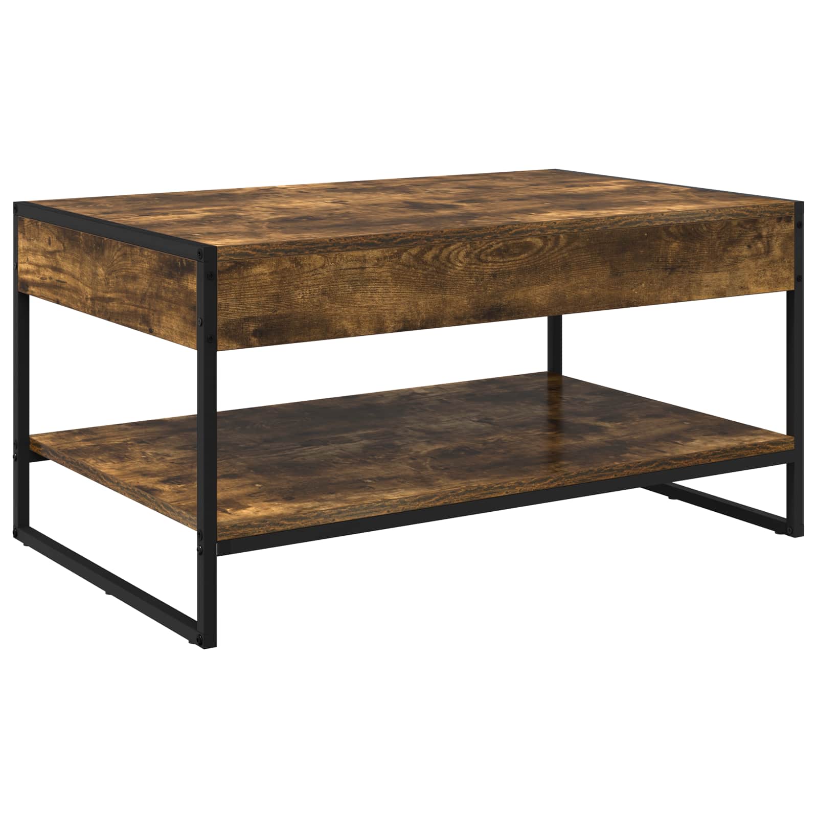 vidaXL Coffee Table Smoke Oak 80 x 50 x 40 cm Engineered Wood 2