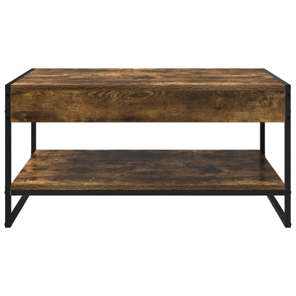 vidaXL Coffee Table Smoke Oak 80 x 50 x 40 cm Engineered Wood 5