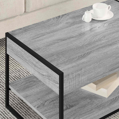 vidaXL Coffee Table Grey Sonoma 80 x 50 x 40 cm Engineered Wood 4