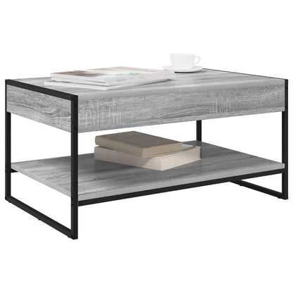 vidaXL Coffee Table Grey Sonoma 80 x 50 x 40 cm Engineered Wood 3