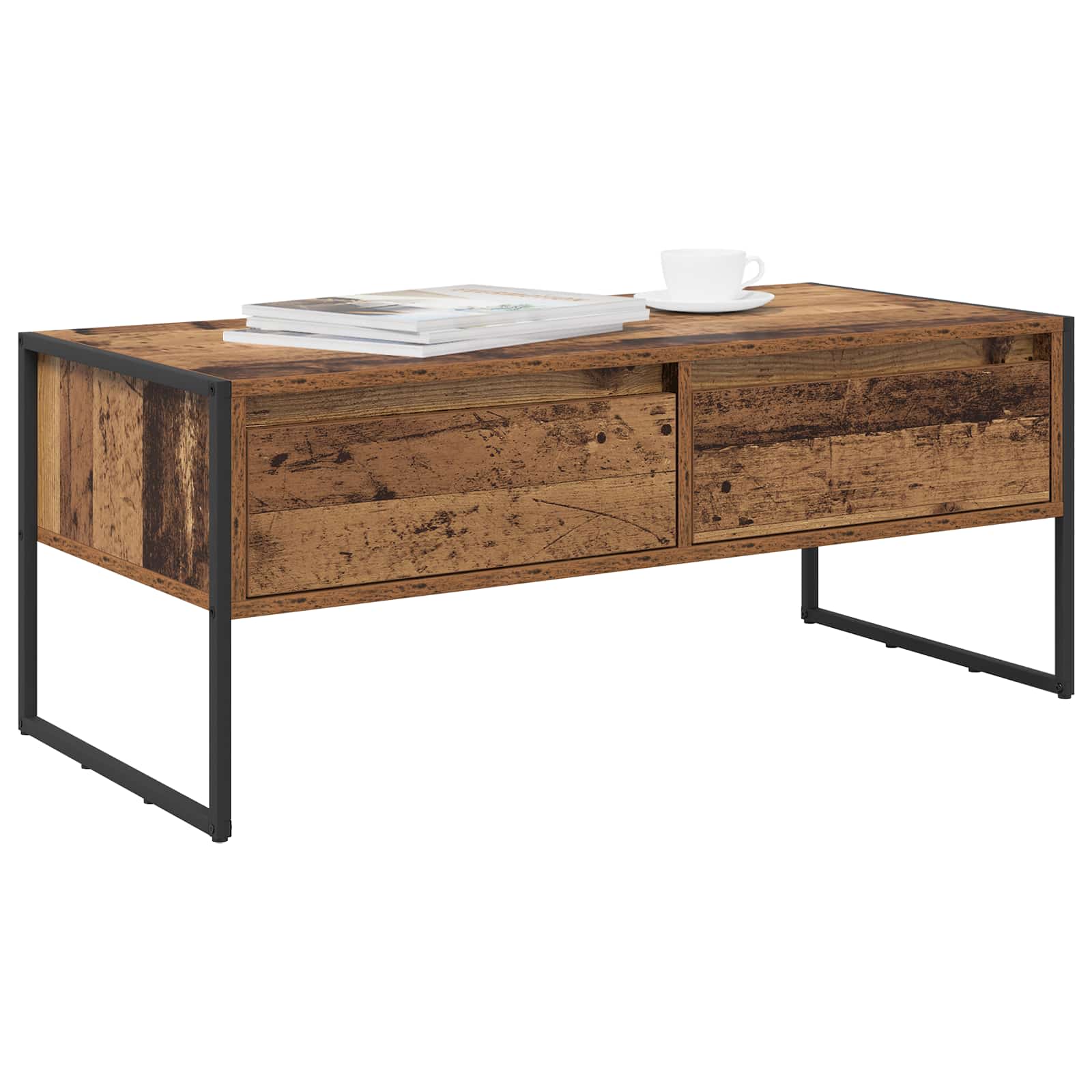 vidaXL Coffee Table Old Wood 100 x 46 x 40 cm Engineered Wood 3