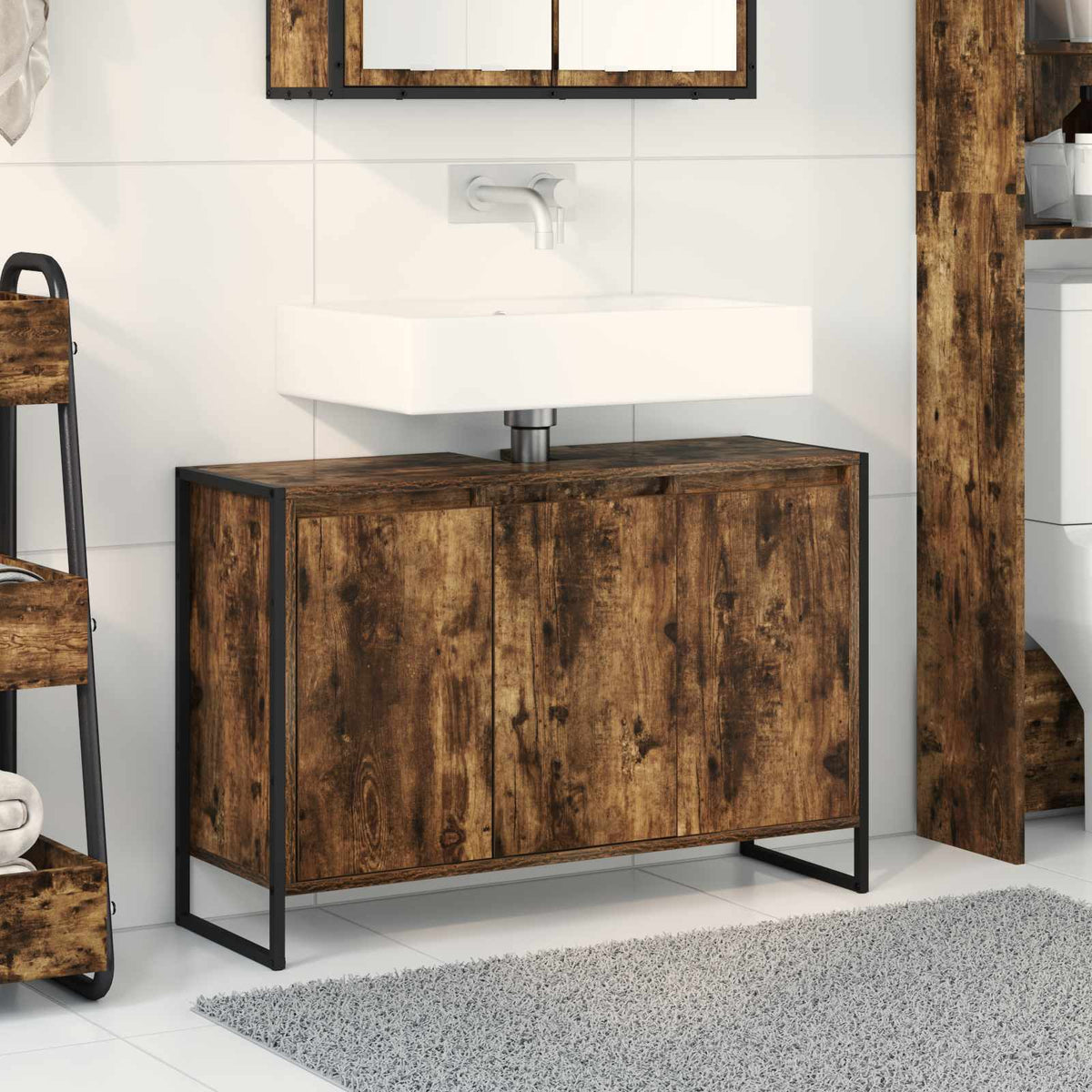 vidaXL Bathroom Cabinet Engineered Wood