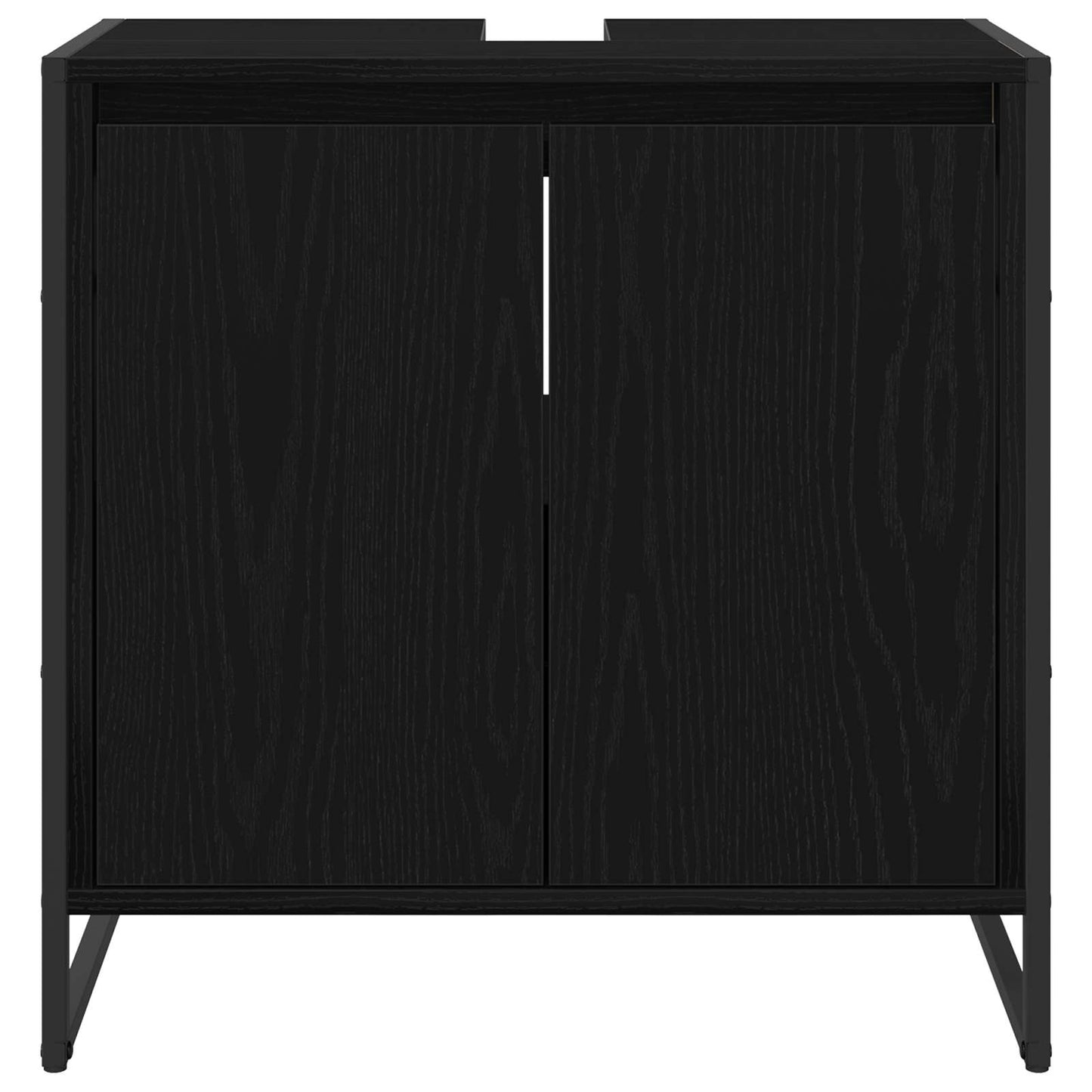 vidaXL Bathroom Cabinet Black Oak 60 x 30 x 60 cm Engineered Wood 6