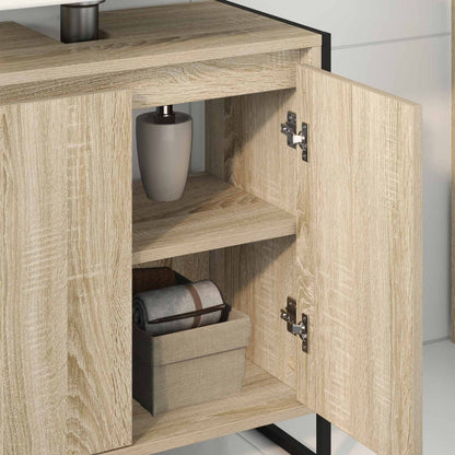 vidaXL Bathroom Cabinet Sonoma 60 x 30 x 60 cm Engineered Wood 4