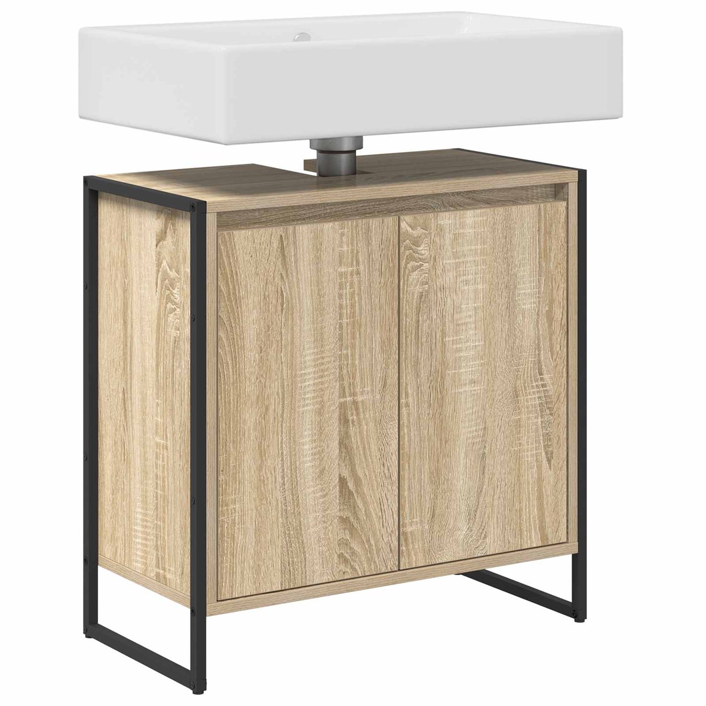 vidaXL Bathroom Cabinet Sonoma 60 x 30 x 60 cm Engineered Wood 3