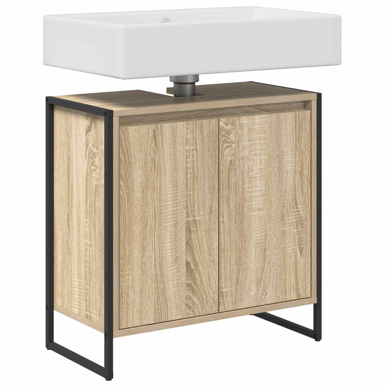 vidaXL Bathroom Cabinet Sonoma 60 x 30 x 60 cm Engineered Wood 3