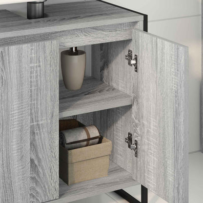 vidaXL Bathroom Cabinet Grey Sonoma 60 x 30 x 60 cm Engineered Wood 4