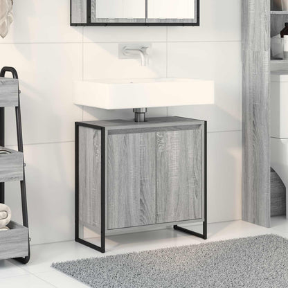 vidaXL Bathroom Cabinet Grey Sonoma 60 x 30 x 60 cm Engineered Wood 1