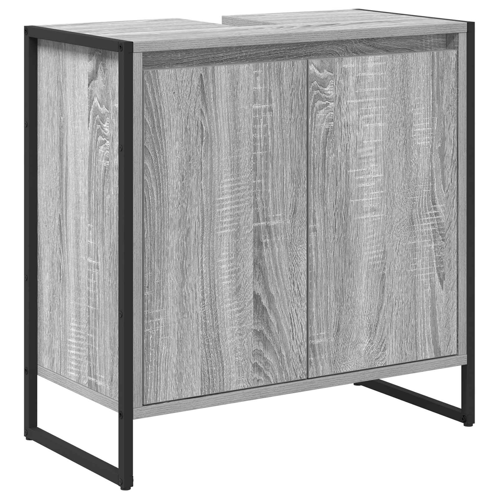 vidaXL Bathroom Cabinet Grey Sonoma 60 x 30 x 60 cm Engineered Wood 2