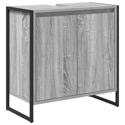 vidaXL Bathroom Cabinet Grey Sonoma 60 x 30 x 60 cm Engineered Wood 2