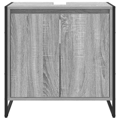 vidaXL Bathroom Cabinet Grey Sonoma 60 x 30 x 60 cm Engineered Wood 6