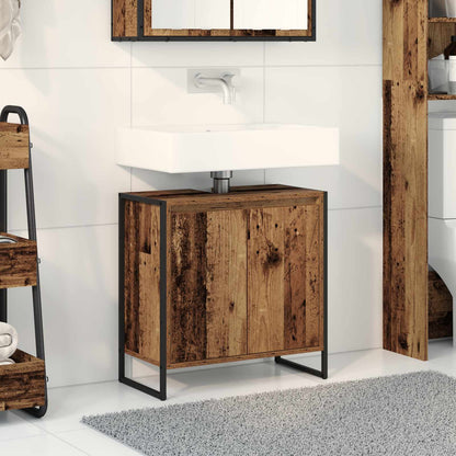 vidaXL Bathroom Cabinet Old Wood 60 x 30 x 60 cm Engineered Wood 1