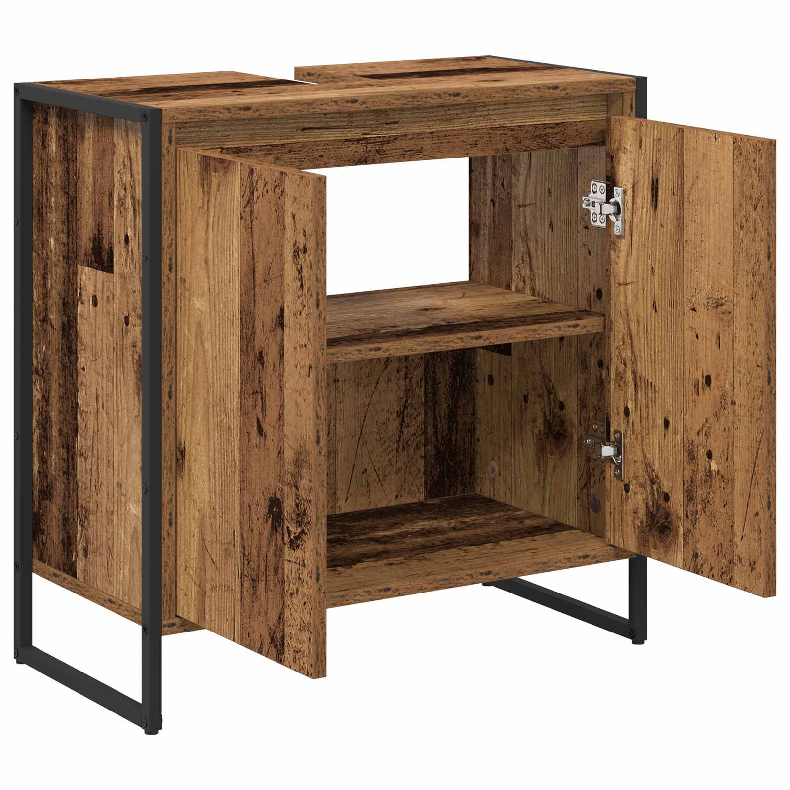 vidaXL Bathroom Cabinet Old Wood 60 x 30 x 60 cm Engineered Wood 5