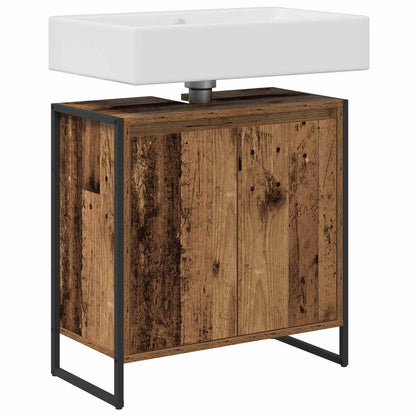 vidaXL Bathroom Cabinet Old Wood 60 x 30 x 60 cm Engineered Wood 3