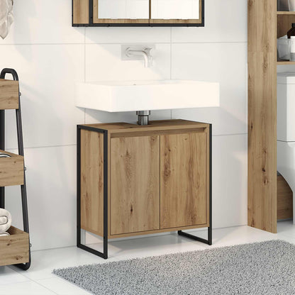 vidaXL Bathroom Cabinet Artisian Oak 60 x 30 x 60 cm Engineered Wood 1
