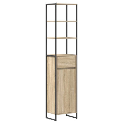 Bathroom Cabinet 40 x 30 x 180 cm Engineered Wood Sonoma oak