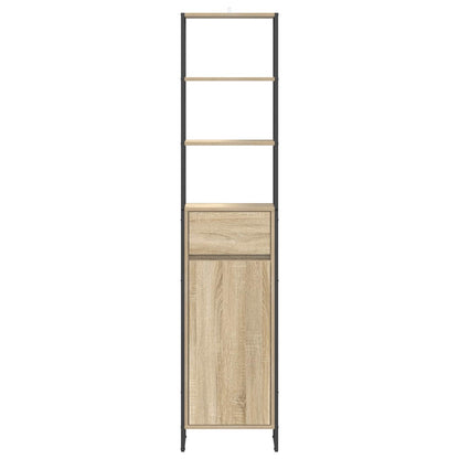 Bathroom Cabinet 40 x 30 x 180 cm Engineered Wood Sonoma oak