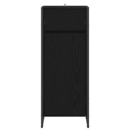 vidaXL Bathroom Cabinet Black Oak 40 x 30 x 100 cm Engineered Wood 5